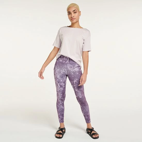 Women's FLX Ascent High-Waisted Ankle Leggings Brushed Leaves - Image 3