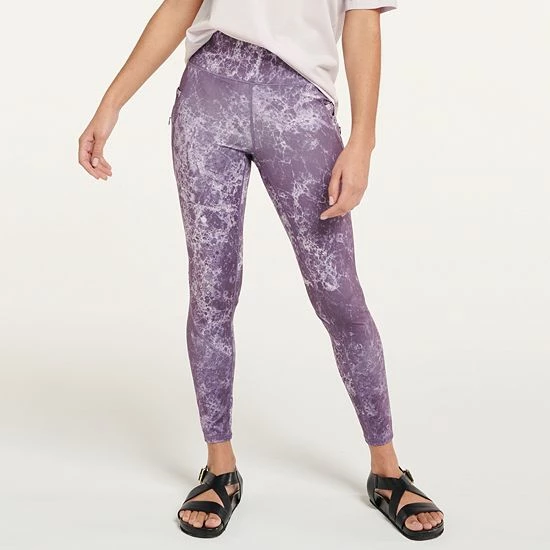 Women's FLX Ascent High-Waisted Ankle Leggings Brushed Leaves - Image 7