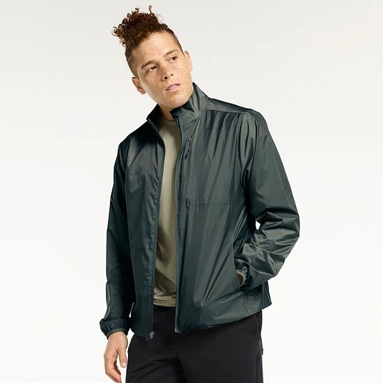 Men's FLX Packable Windbreaker Jacket Charcoal - Image 8