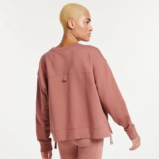 Women's FLX Embrace Side-Zip Crewneck Sweatshirt Soft Breeze - Image 2