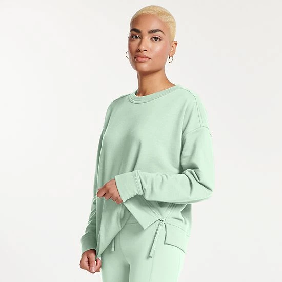 Women's FLX Embrace Side-Zip Crewneck Sweatshirt Soft Breeze - Image 6