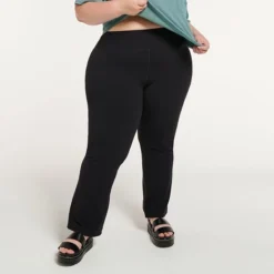 Plus Size FLX Affirmation High-Waisted Flare-Leg Pants Midnight Flood