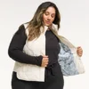 Plus Size FLX Quilted Packable Vest Grazing Lavendar