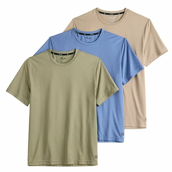 Men's FLX 3-Pack Dynamic Comfort Tee Set Mineral Black - Image 7