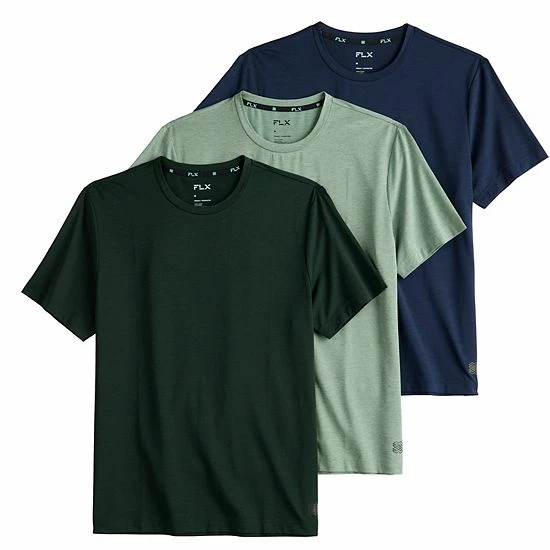 Men's FLX 3-Pack Dynamic Comfort Tee Set Mineral Black - Image 9