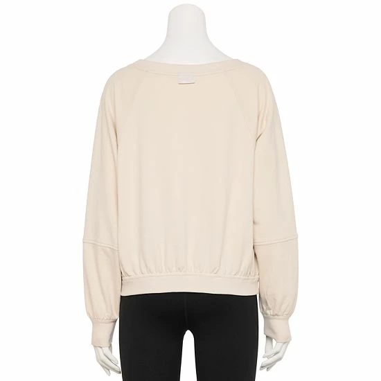 Women's FLX Boatneck French Terry Popover Sweatshirt Grazing Lavender - Image 2