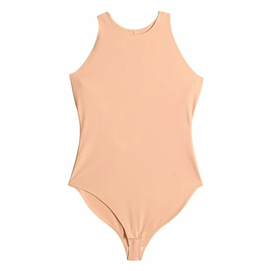 Women's FLX Affirmation Halter-Neck Bodysuit Mineral Black - Image 4