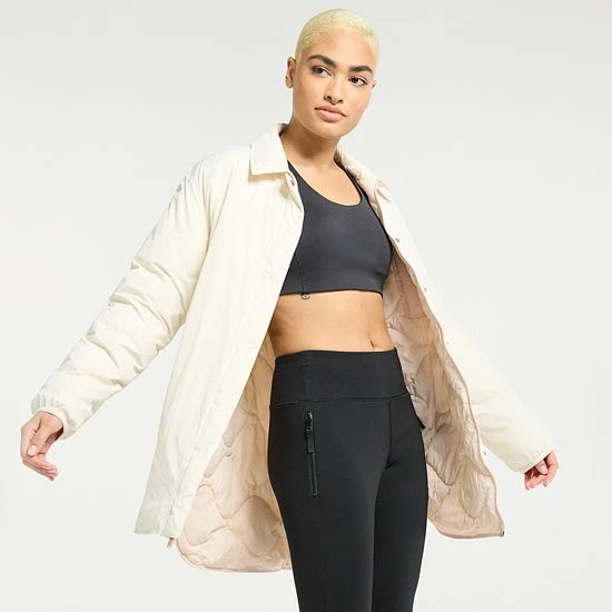 Women's FLX Insulated Reversible Long Jacket Ivory Silk