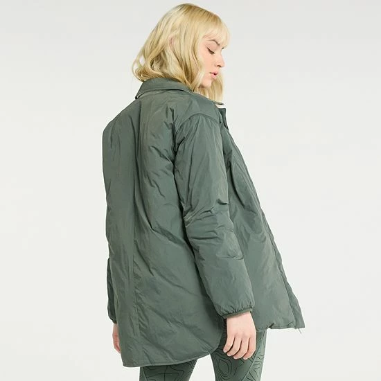 Women's FLX Insulated Reversible Long Jacket Ivory Silk - Image 2