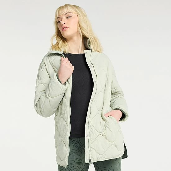 Women's FLX Insulated Reversible Long Jacket Ivory Silk - Image 4