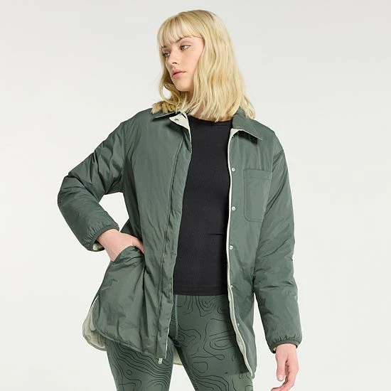 Women's FLX Insulated Reversible Long Jacket Ivory Silk - Image 6