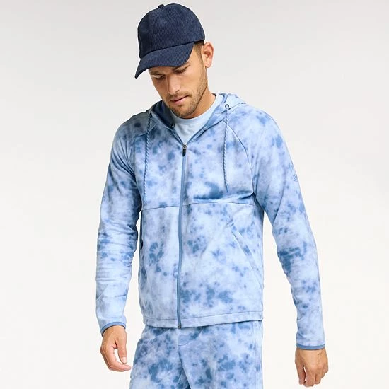 Men's FLX Fleece Hoodie Blue Wash - Image 4