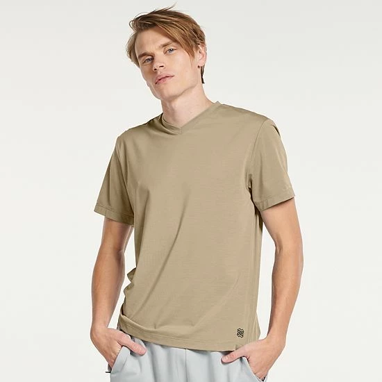 Men's FLX Dynamic Comfort V-Neck Tee Lulled Beige - Image 8