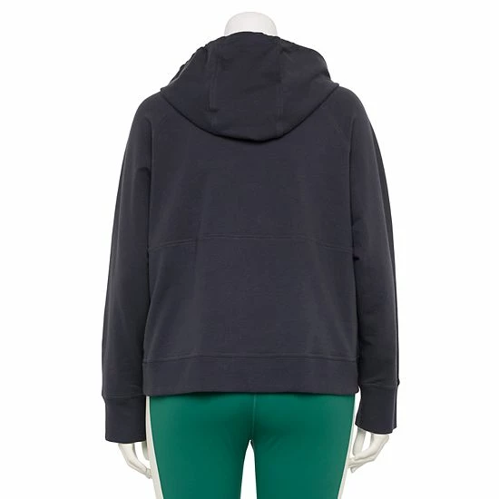 Plus Size FLX Boxy Zip-Up Hoodie Bisque Tan - Image 2