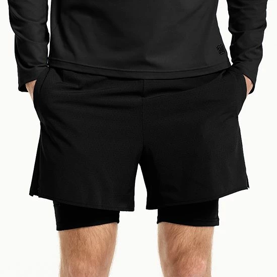 Men's FLX Lined Running Shorts Mineral Black - Image 5