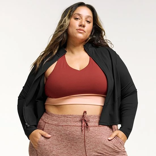 Plus Size FLX Affirmation Jacket Chic Burgundy