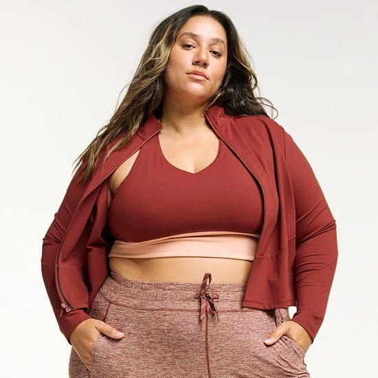 Plus Size FLX Affirmation Jacket Chic Burgundy - Image 4