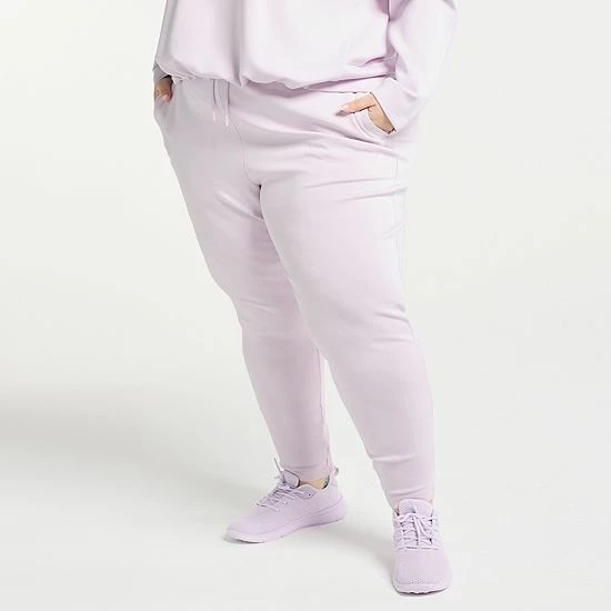 Plus Size FLX High-Waisted Knit Joggers Mineral Black