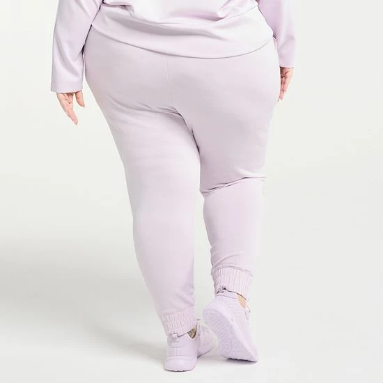 Plus Size FLX High-Waisted Knit Joggers Mineral Black - Image 2