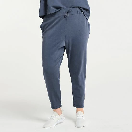 Plus Size FLX High-Waisted Knit Joggers Mineral Black - Image 5