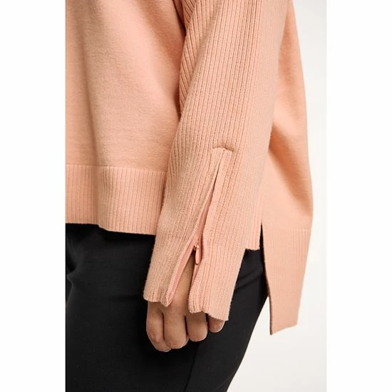 Plus Size FLX Hooded High-Low Sweater Chic Burgundy - Image 3