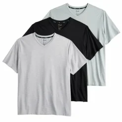 Big & Tall FLX 3-Pack Dynamic Comfort V-Neck Tee Set Green
