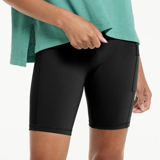 Women's FLX Bungee High-Waisted Bike Shorts Mineral Black - Image 4