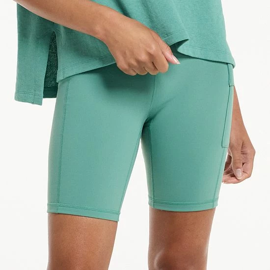 Women's FLX Bungee High-Waisted Bike Shorts Mineral Black - Image 5