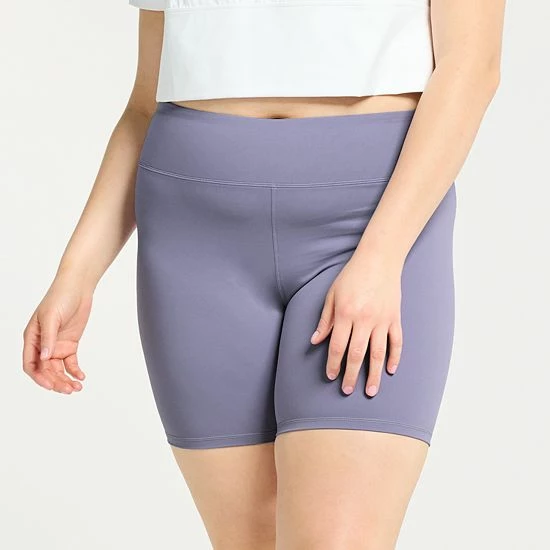 Plus Size FLX Affirmation High-Waisted Bike Shorts Brick Copper - Image 7
