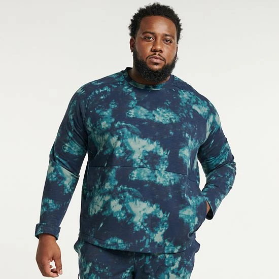 Big & Tall FLX Leisure Crew Sweatshirt Australian Wood - Image 4