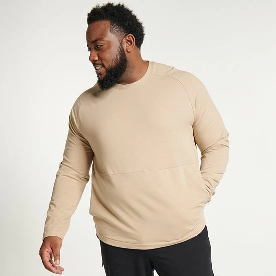 Big & Tall FLX Leisure Crew Sweatshirt Australian Wood - Image 5