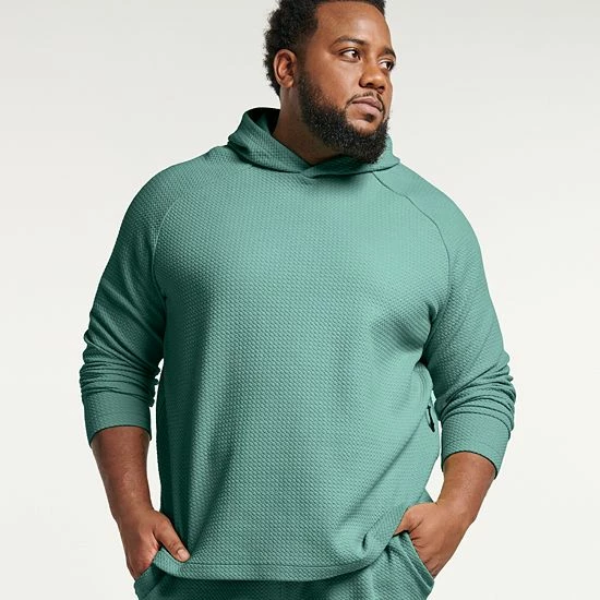 Big & Tall FLX Commuter Fleece Pullover Hoodie Dalton Mint - Image 6