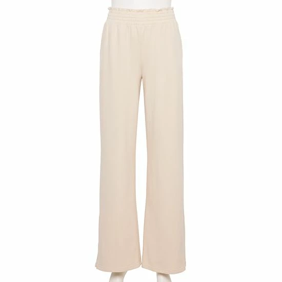 Women's FLX Embrace Paperbag High-Waisted Wide-Leg Pants Bisque Tan - Image 5