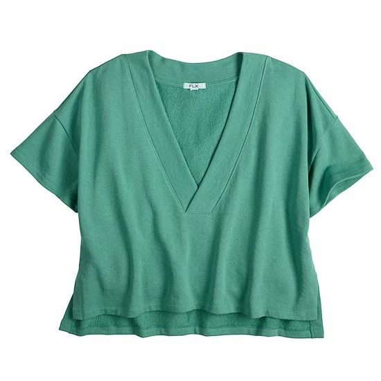 Women's FLX Deep V-Neck Oversized Top Gulf Island - Image 3