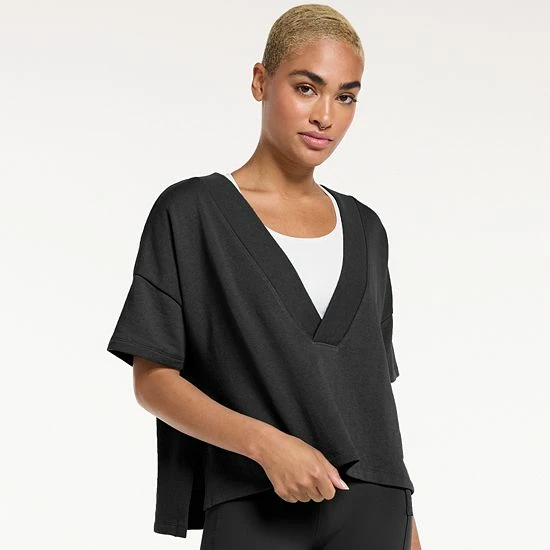 Women's FLX Deep V-Neck Oversized Top Gulf Island - Image 5