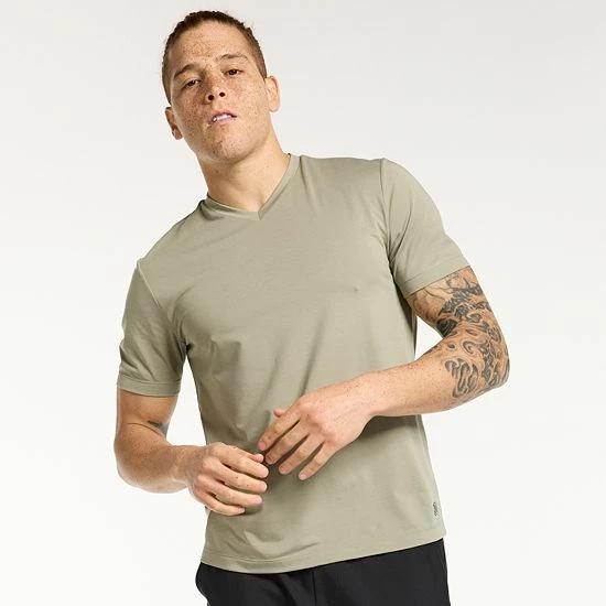 Men's FLX 3-Pack Dynamic Comfort V-Neck Tee Set Green - Image 5
