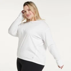 Plus Size FLX Harmony Front Seam Tee Black