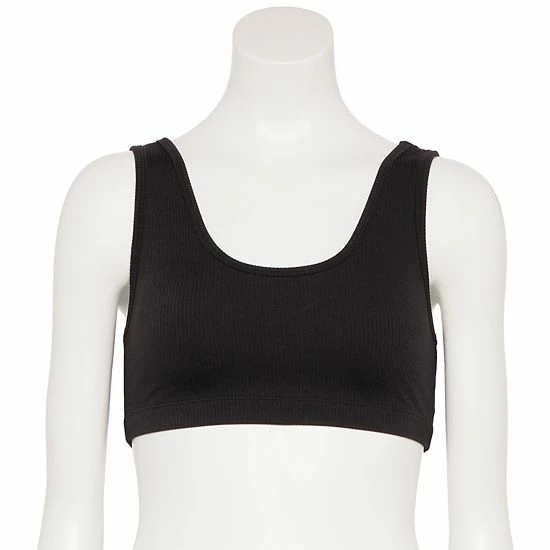 FLX Balance Everyday Ribbed Low-Impact Sports Bra Mineral Black - Image 4