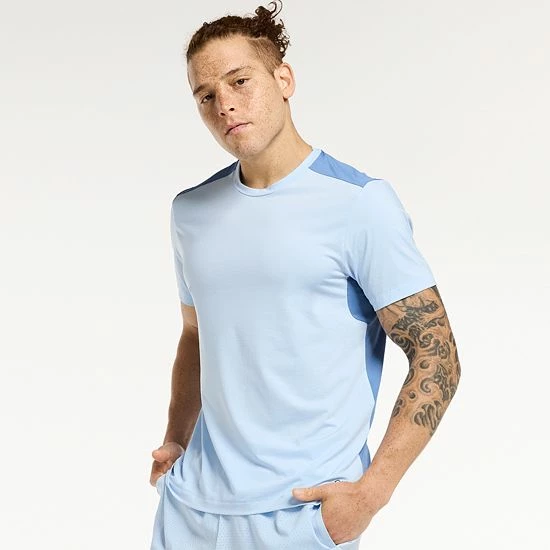 Men's FLX Running Tee Coral Peach - Image 4