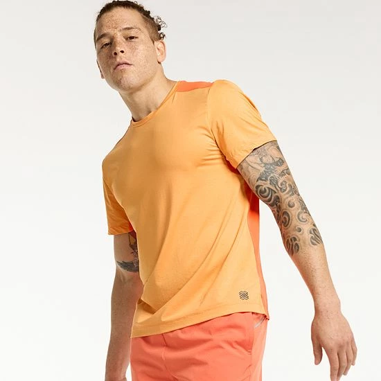 Men's FLX Running Tee Coral Peach - Image 5