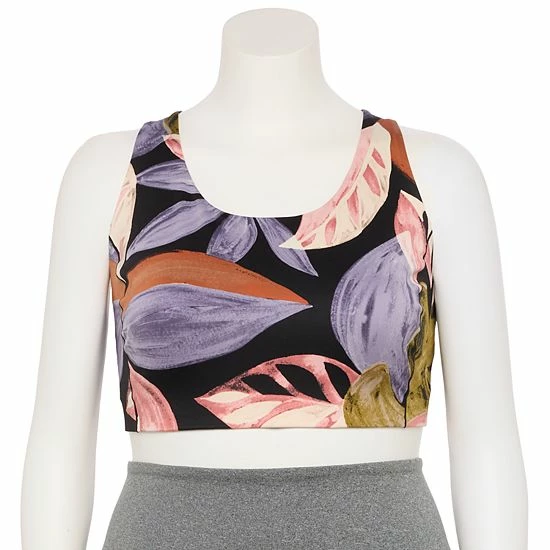 Plus Size FLX Ascent Medium-Impact Sports Bra Leisure Beige