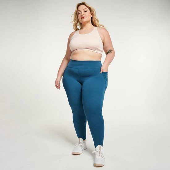 Plus Size FLX Ascent Medium-Impact Sports Bra Leisure Beige - Image 3