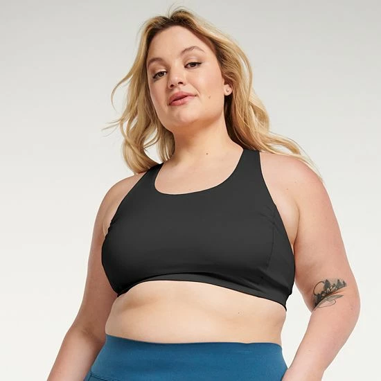 Plus Size FLX Ascent Medium-Impact Sports Bra Leisure Beige - Image 5