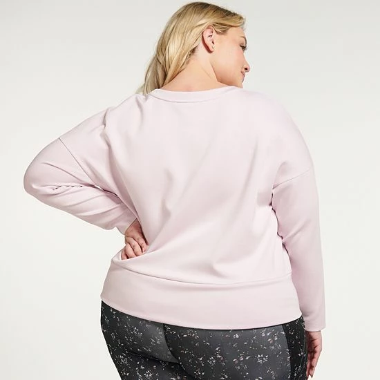 Plus Size FLX Cinched-Hem Popover Top Grape Fondant - Image 2