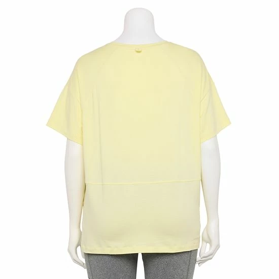 Plus Size FLX Core Drop-Shoulder Tee Mineral Black - Image 2