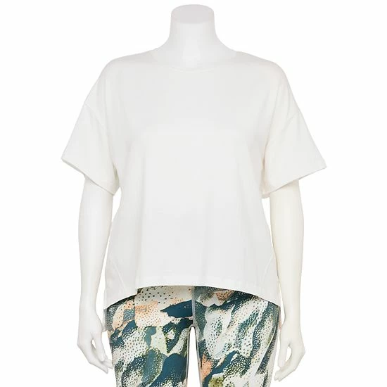 Plus Size FLX Core Drop-Shoulder Tee Mineral Black - Image 4