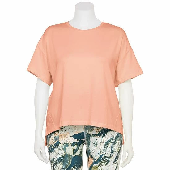 Plus Size FLX Core Drop-Shoulder Tee Mineral Black - Image 6