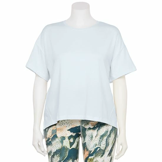 Plus Size FLX Core Drop-Shoulder Tee Mineral Black - Image 7