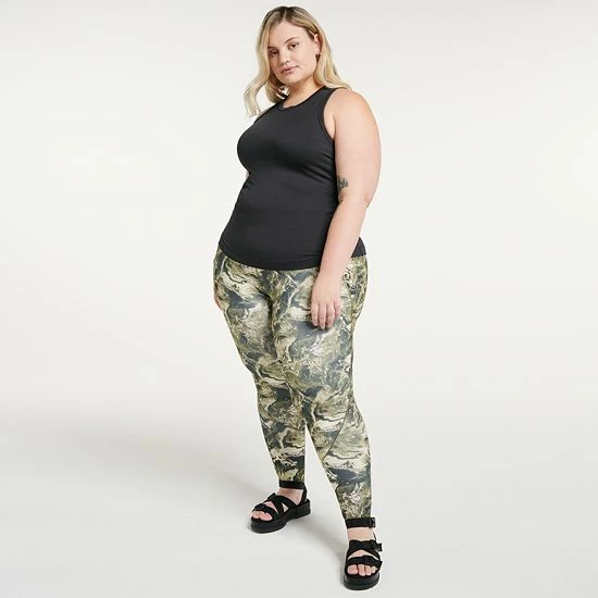 Plus Size FLX Balance Ribbed Tank White - Image 4