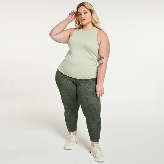 Plus Size FLX Balance Ribbed Tank White - Image 6